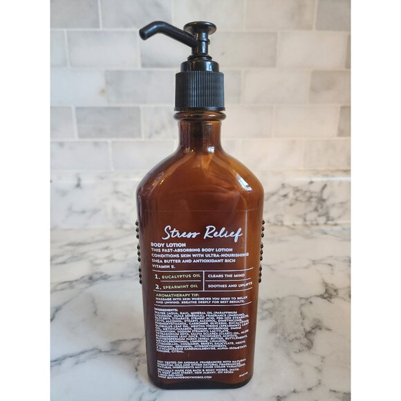 Aromatherapy Stress Relief Body Lotion With Eucalyptus & Spearmint Natural Essen - Picture 2 of 2